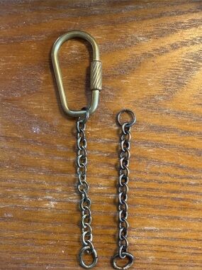 COACH Carabiner Brass Key Fob For Multifunction Purse #7219 & SLGs Vintage 90s